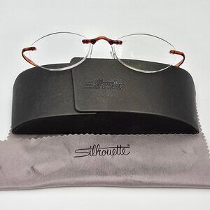 Silhouette SPX M1960 /00 6050 Brown Tortoise Rimless Eyeglasses Frame w/ Case